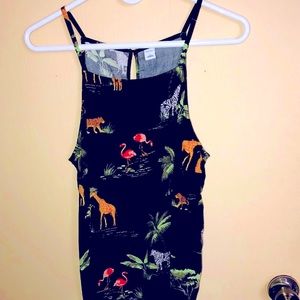 New old navy safari animal print tank